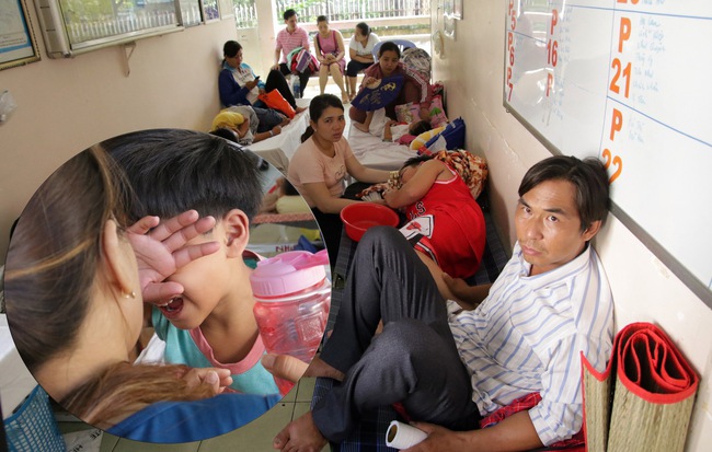 Một ngày ở BV Nhi tại Sài Gòn: Bệnh nhân nằm "phơi nắng, phơi sương" dọc hành lang bệnh viện