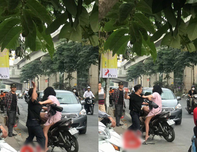 Nam thanh niên túm tóc, đấm túi bụi vào người bạn gái trên phố Hà Nội rồi phân bua "Nó láo"