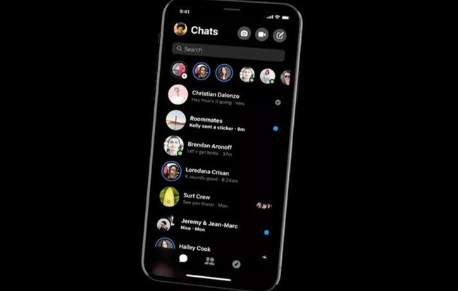 Đây chính là giao diện người dùng mới và chế độ Dark mode của Facebook Messenger