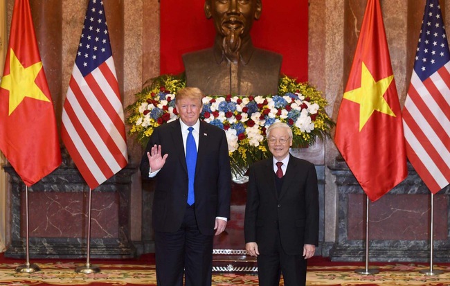 [ẢNH] Toàn cảnh cuộc hội đàm của Tổng thống Mỹ Donald Trump và Tổng Bí thư, Chủ tịch nước Nguyễn Phú Trọng