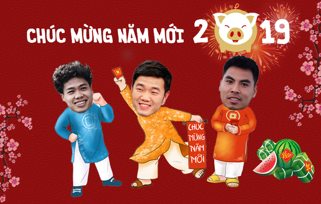 Dàn cầu thủ tuyển Việt Nam gửi lời chúc nồng ấm tới người hâm mộ nhân dịp Tết Kỷ Hợi 2019