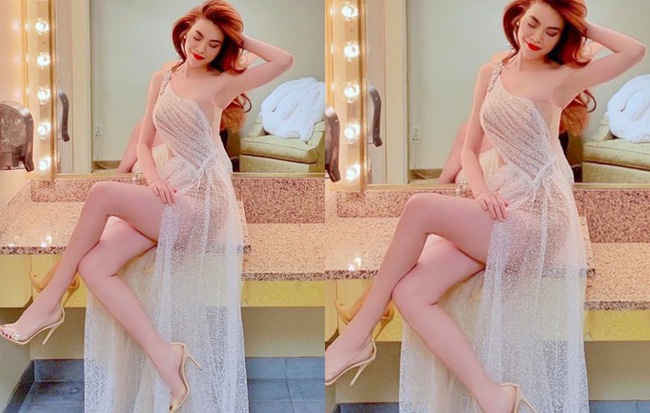 Hồ Ngọc Hà mặc sexy, tạo dáng gợi cảm được gọi là "nữ thần" ở tuổi 35
