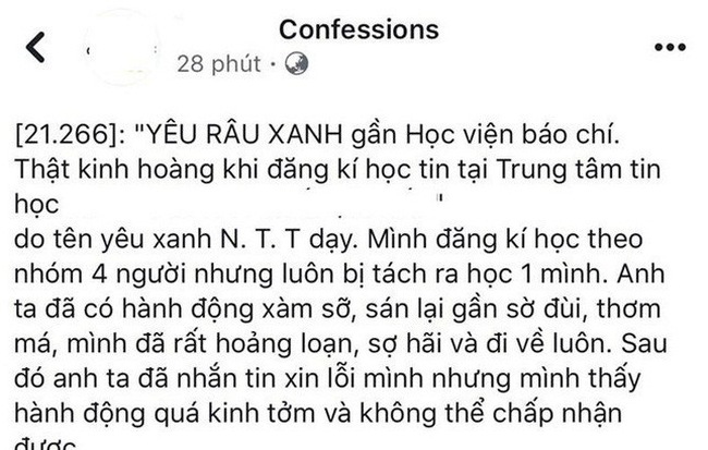 Chủ Trung tâm tin học bị tố quấy rối nữ sinh báo chí không muốn thanh minh, nhờ công an giải quyết