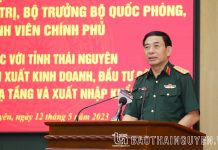 Đại tướng Phan Văn Giang làm việc với tỉnh Thái Nguyên