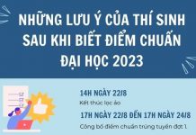 Những điểm lưu ý sau khi biết điểm chuẩn đại học, cao đẳng năm 2023