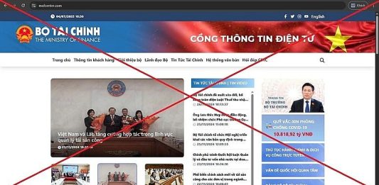 Xuất hiện tình trạng giả mạo Cổng thông tin điện tử Bộ Tài chính để lừa đảo